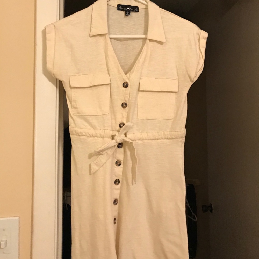 Nude Collared Dress